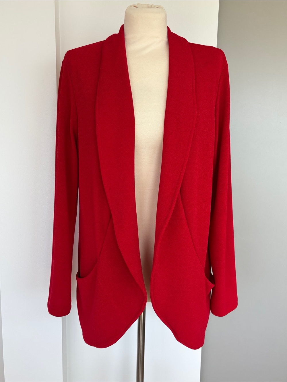 Easywear by Chico’s Red Open-Front Women's Blazer Jacket